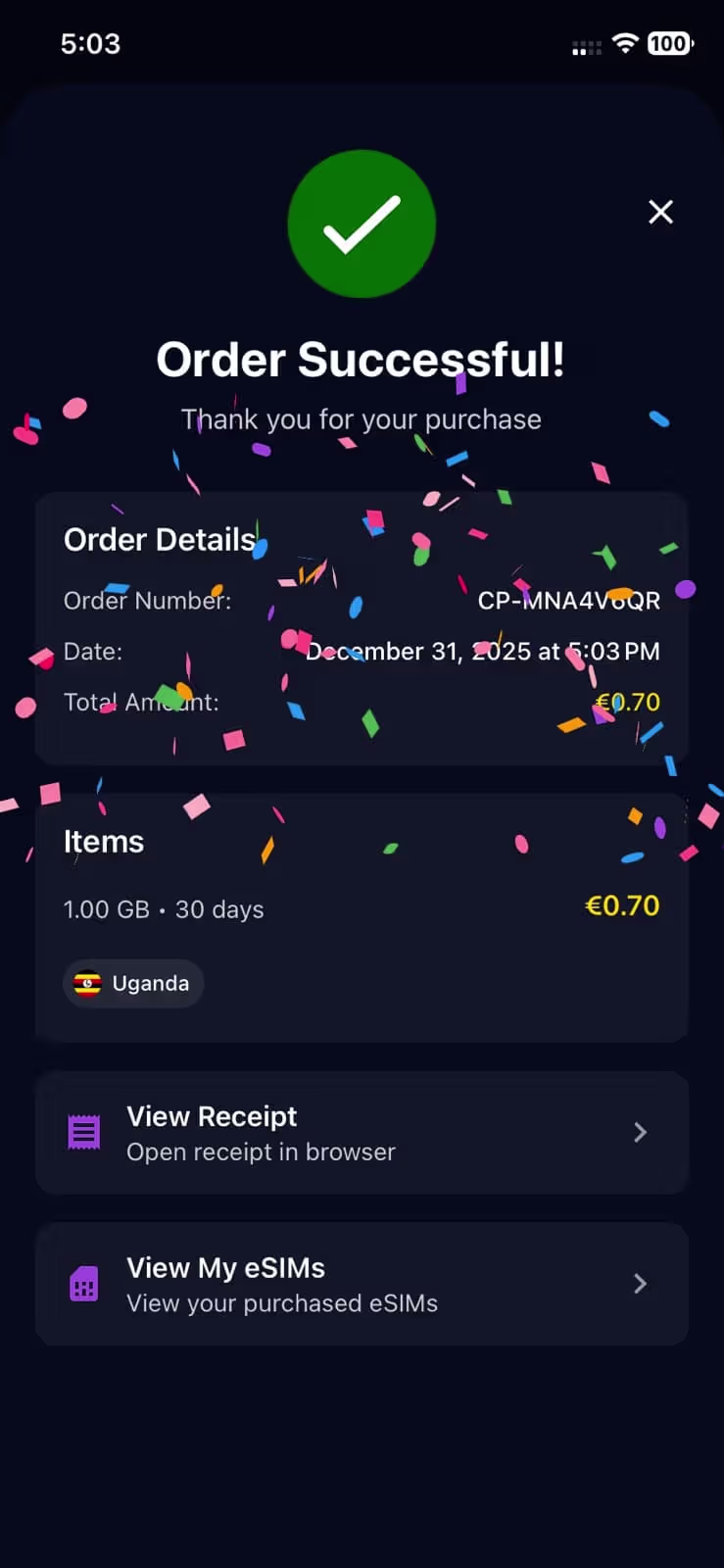 Mobile App Screenshot 1