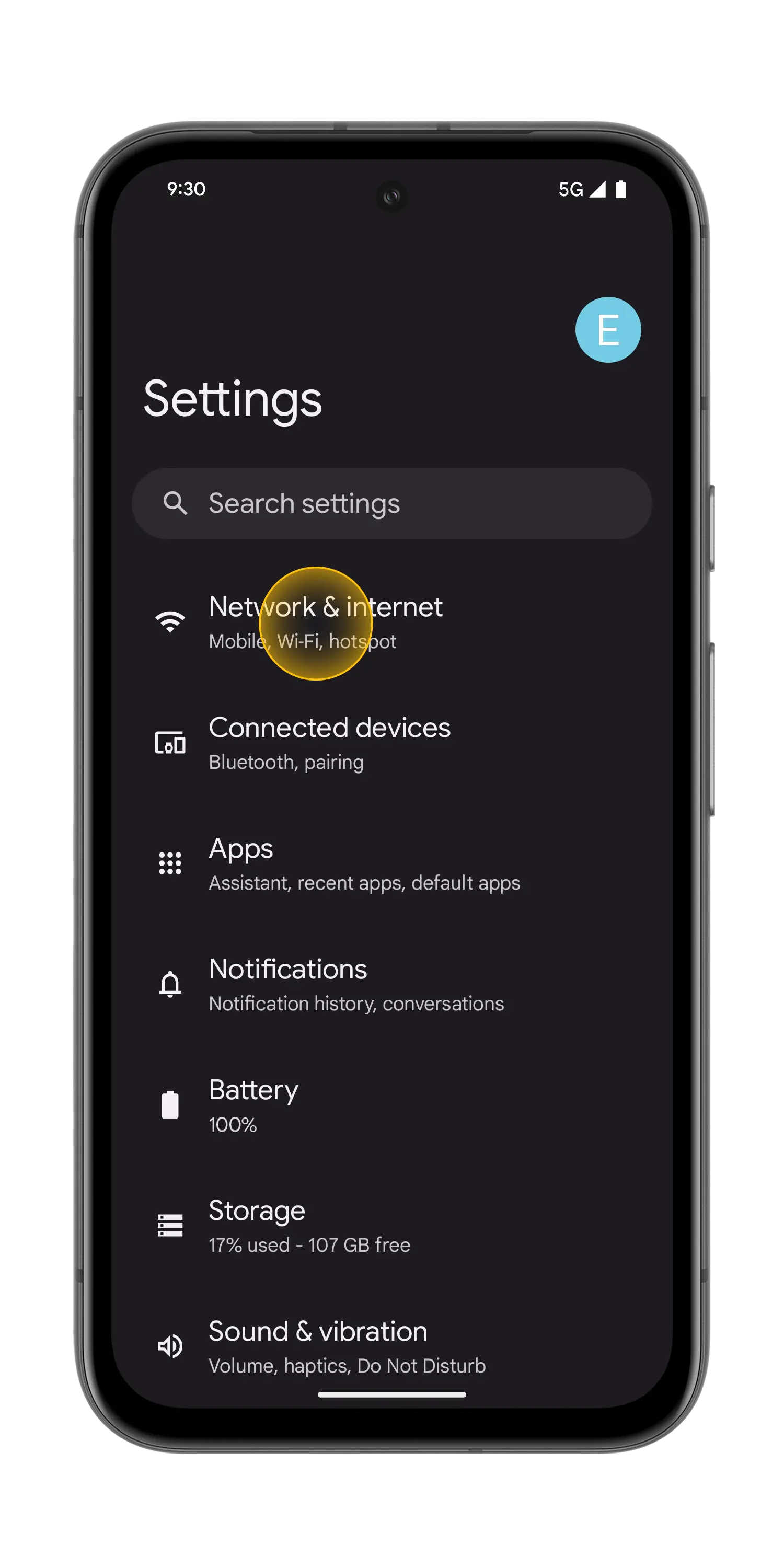Google Pixel step 1