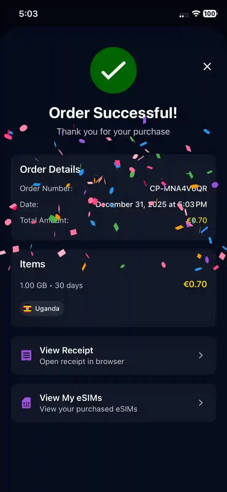 Mobile App Screenshot 1
